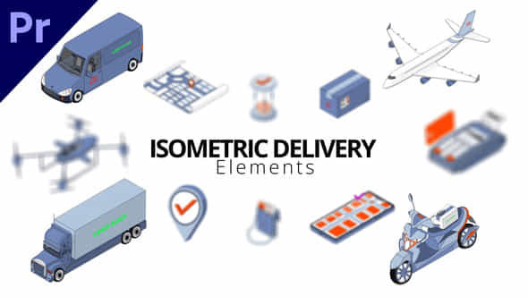 Isometric Delivery Elements - VideoHive 50065250