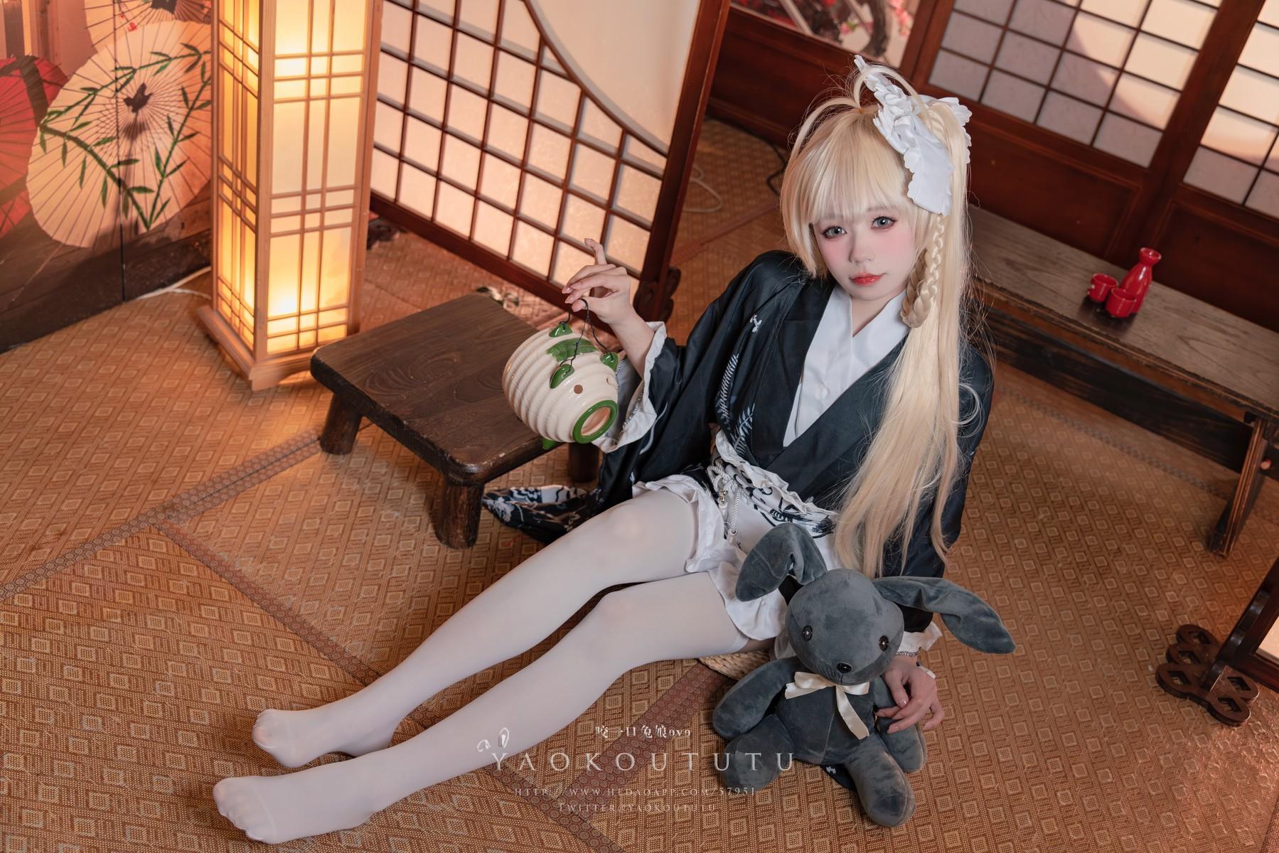 Cosplay 黏黏团子兔 六月T3专属特典 『穹妹浴衣』(4)