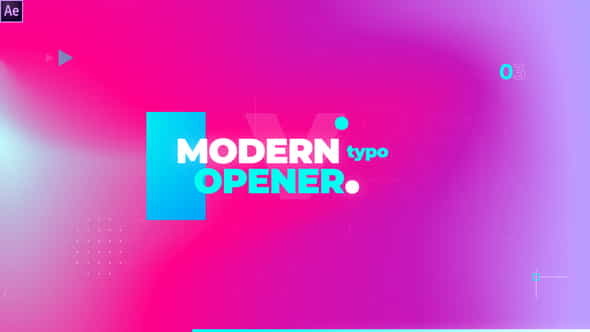 Modern Gradient Typography Opener - VideoHive 25260074