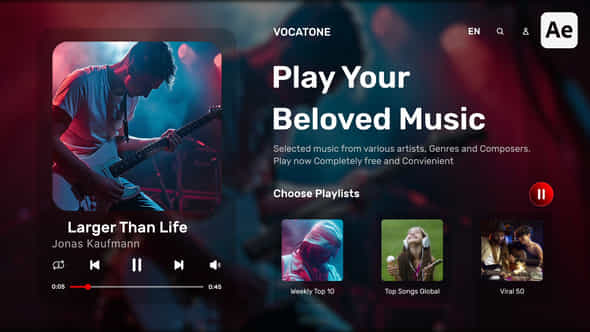 Music Players With Playlist - VideoHive 52838651