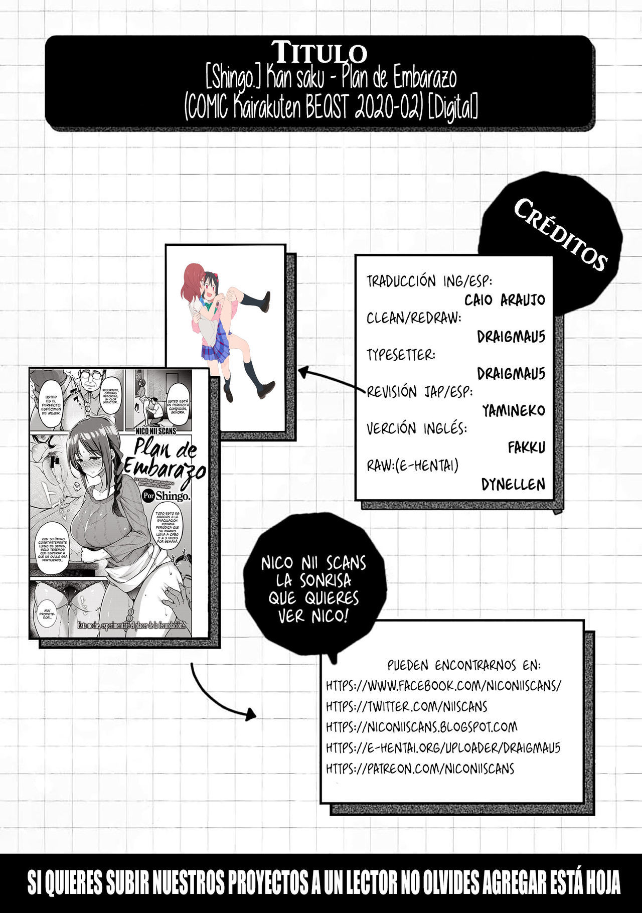 [Shingo.] Kan saku  Plan de Embarazo (COMIC Kairakuten BEAST 2020-02) [Spanish] [NicoNiiScans] [Digital]