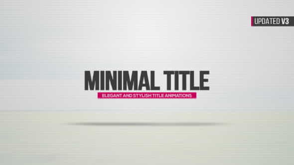 Minimal Title Animations - VideoHive 15263206