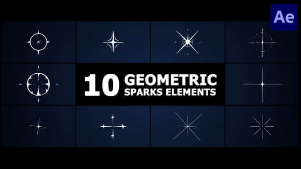 Geometric Sparks Elements After Effects - VideoHive 53761180