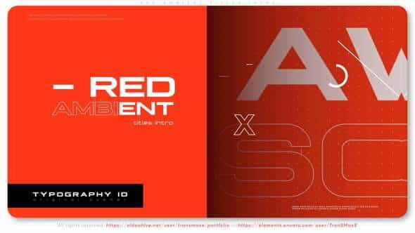 Red Ambient Titles Intro - VideoHive 32544714