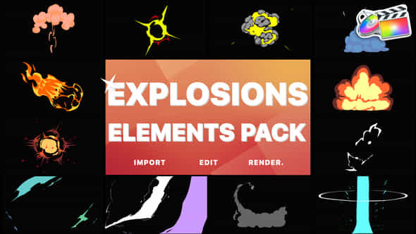 Anime Explosion Elements - VideoHive 37581473