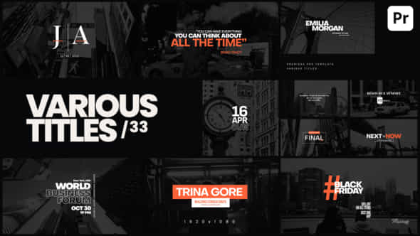 Various Titles 33 - VideoHive 47888599