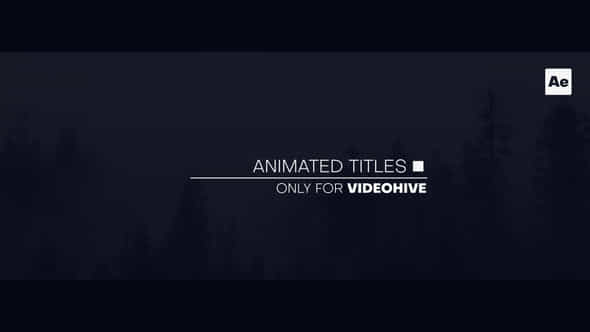 Animated Titles - VideoHive 41881607