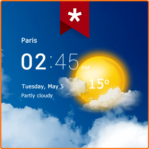 Transparent Clock And Weather V8.02.0