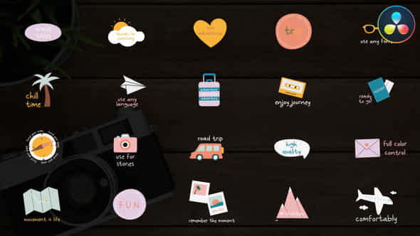 Travel Titles Davinci Resolve - VideoHive 49995617