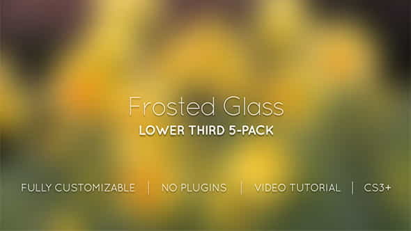 Frosted Glass Lower Thirds - VideoHive 5293547