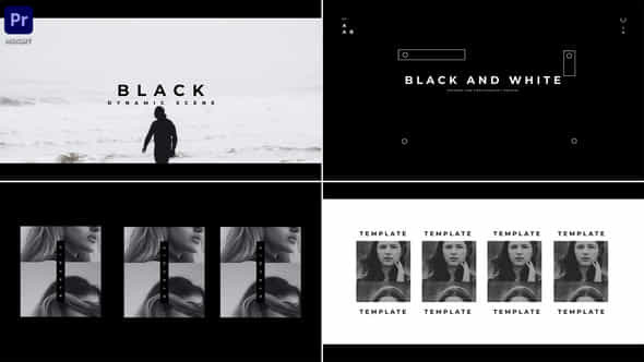 Black White Intro Show - VideoHive 50175117
