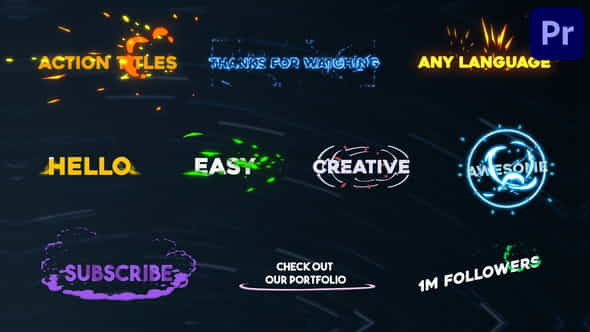 Colorful Action Titles | Premiere - VideoHive 31737854