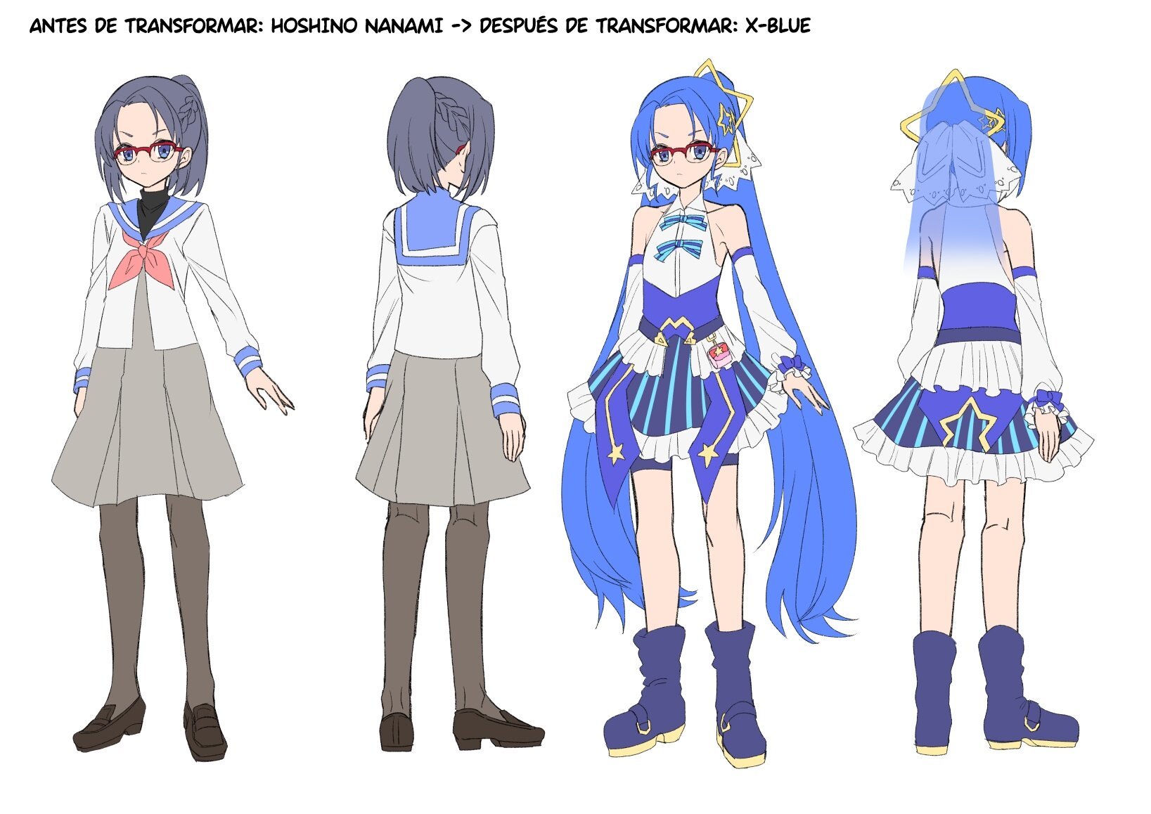 The Smart Diligent and Flat Chested Blue from the Team of Morphing Heroines - 63