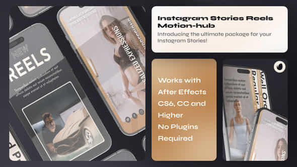 Vertical Instagram Reels Gold Mogrt - VideoHive 50917984