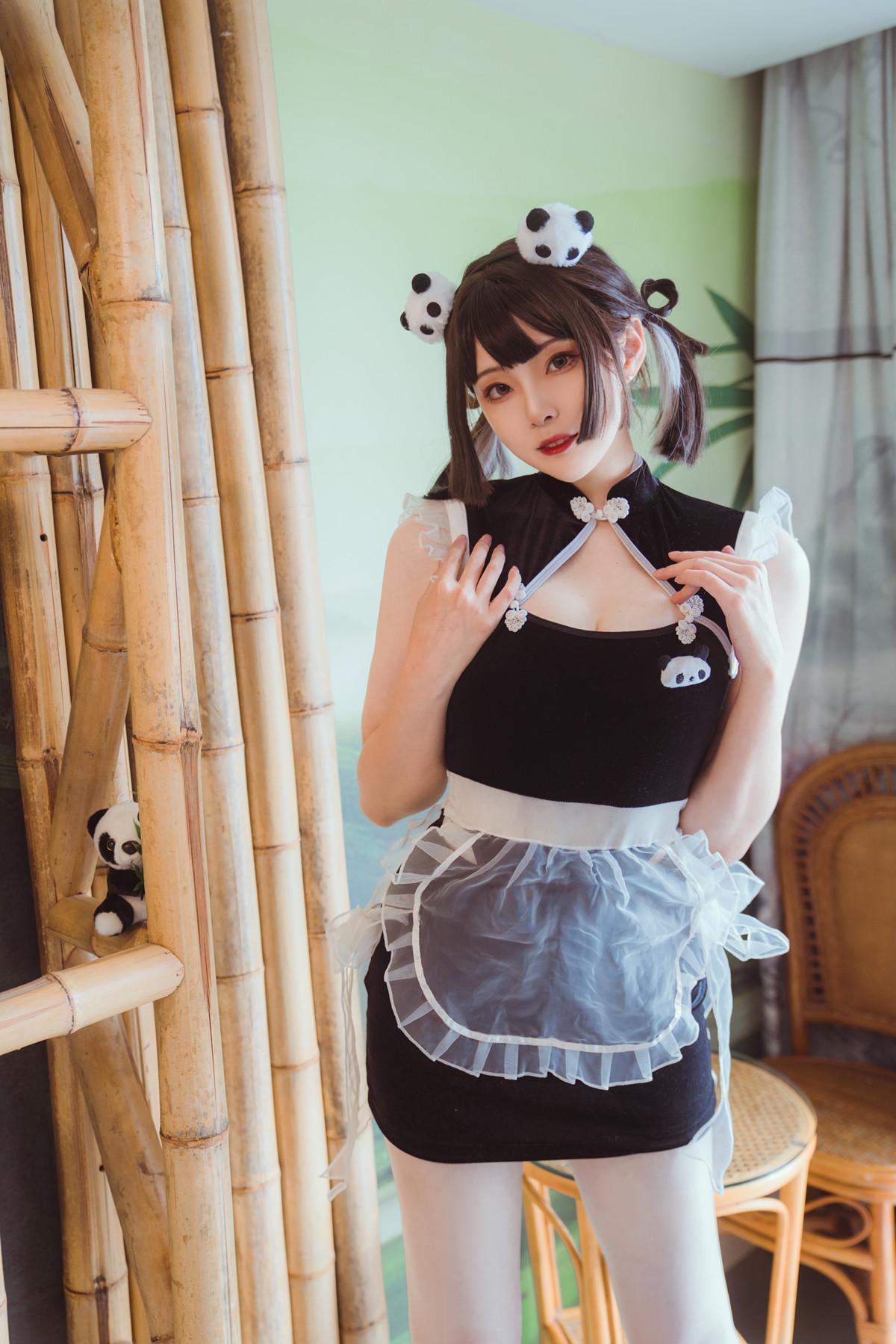 Cosplay Natsuko夏夏子 熊猫女仆(1)