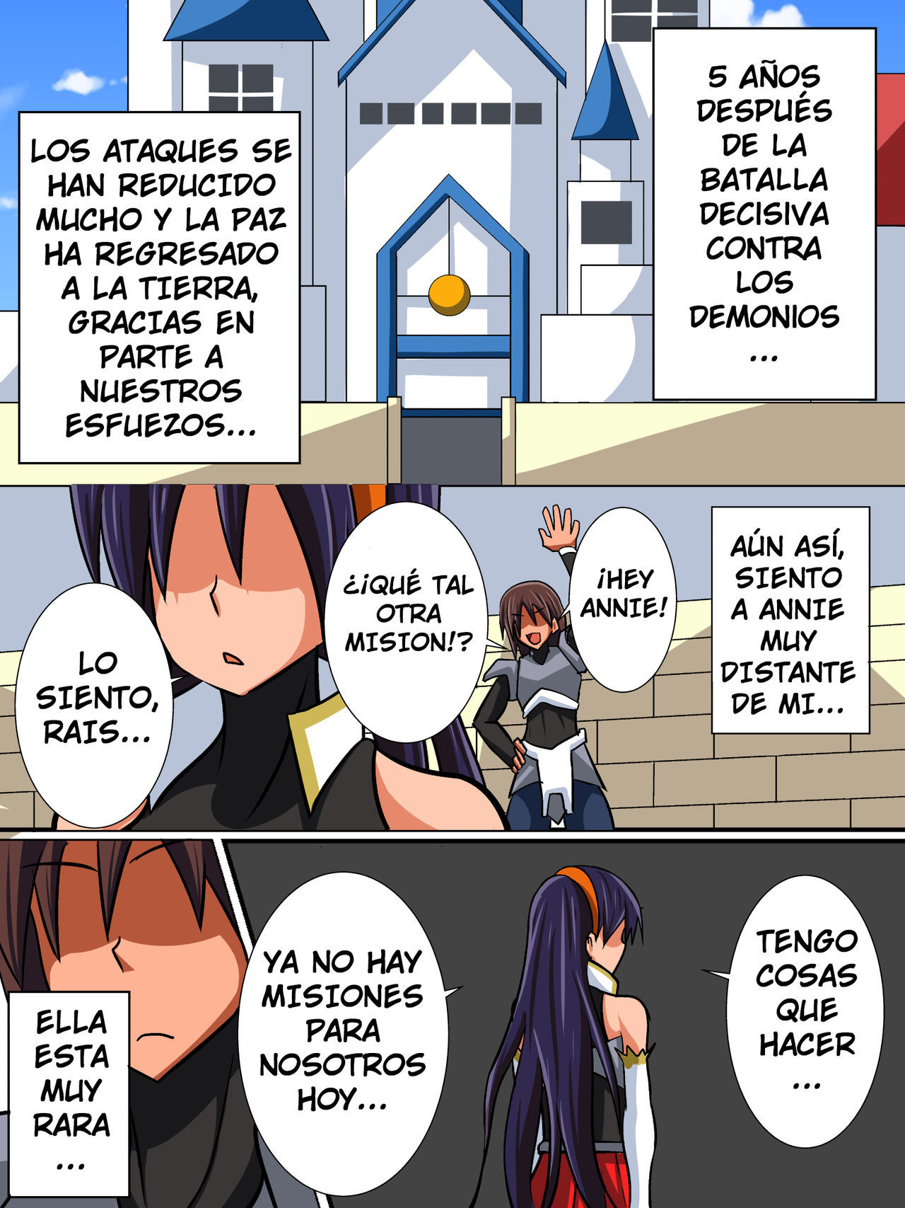 [Haneinu] Osananajimi no Onna Kishi ga Oujo ni Naru Made Zenpen [Yumrod] [Spanish]