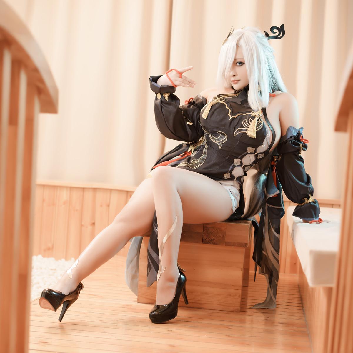 Cosplay 洛璃LoLiSAMA 申鹤 Shenhe(10)