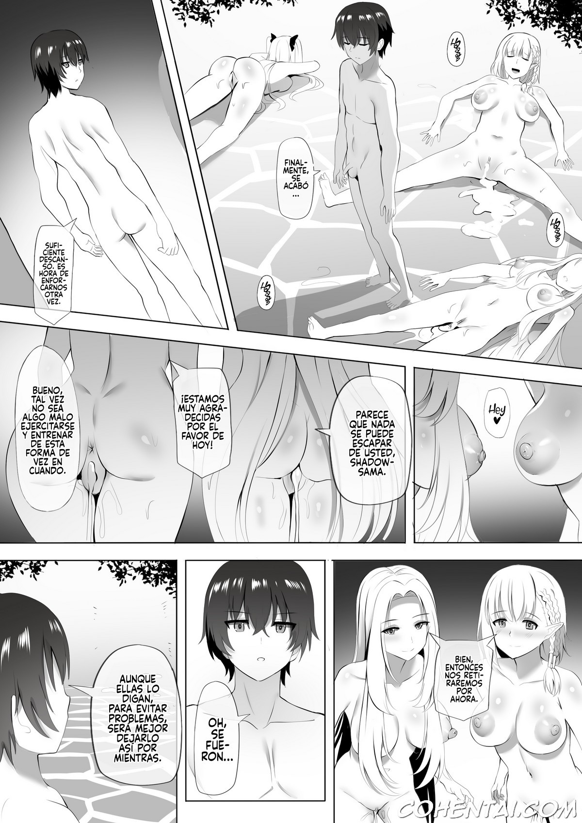 Onsen de Shadow-sama ni Naru! (Kage no Jitsuryokusha ni Naritakute!) xxx comics manga porno doujin hentai español sexo 