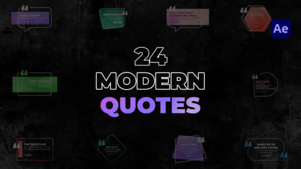 24 Modern Quotes - VideoHive 42238492