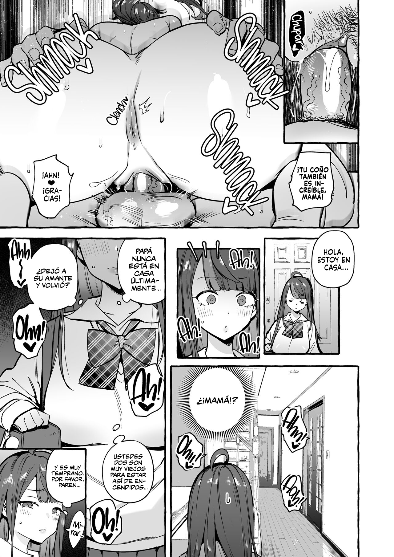 [Hibon (Itami)] Saimin NTR Oyako  Hypnosis Netorare 2.0 Mother and Daughter [Spanish] [Shiirori] [Decensored]