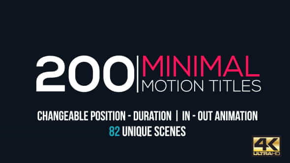 Minimal Motion Titles Pack - VideoHive 15713320