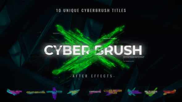 Cyber Brush Titles - VideoHive 35060343