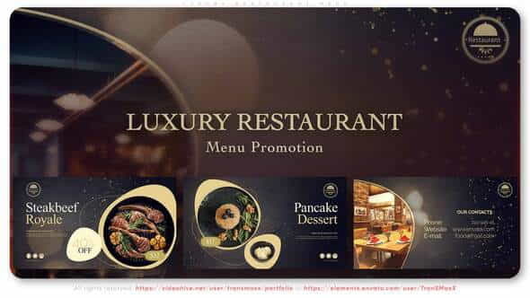 Luxury Restaurant Menu - VideoHive 33705799