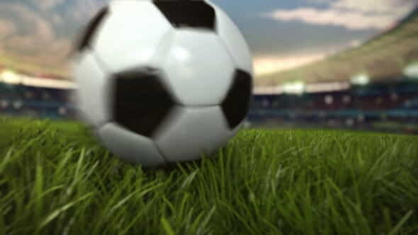 Soccer Ball Rolling Across The - VideoHive 7201258