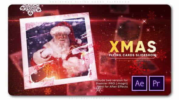 Christmas Flying Cards Slideshow - VideoHive 29449428