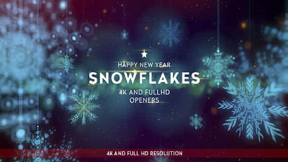 Snowflakes Openers Clean Title Snow - VideoHive 13599466