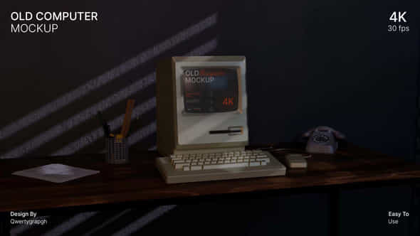 Old Computer Mockup - VideoHive 55618721