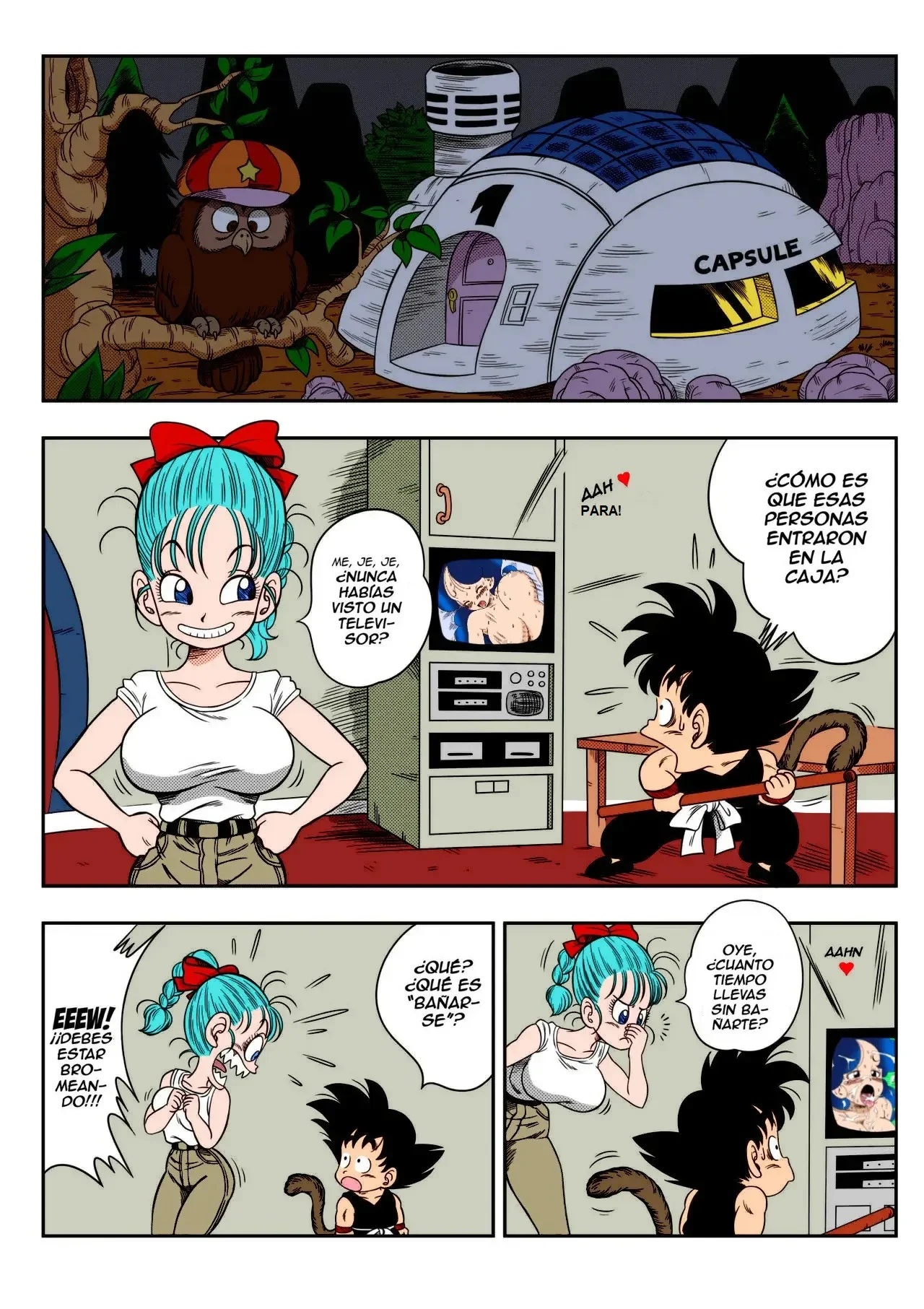 YamamotoDoujin - Bulma X Goku Episode 1 Sexo en el baño color - 2