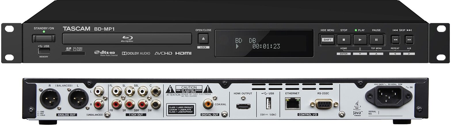 TASCAM BD-MP4K Professional-Grade 4K UHD Blu-ray Player