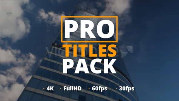 Pro Titles Pack - VideoHive 16962697