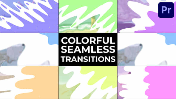 Colorful Seamless Transitions For Premiere Pro - VideoHive 53379849