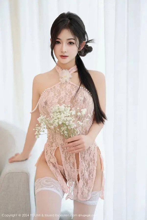 秀人女神小茶茶tea透视蕾丝若隐若现(19)