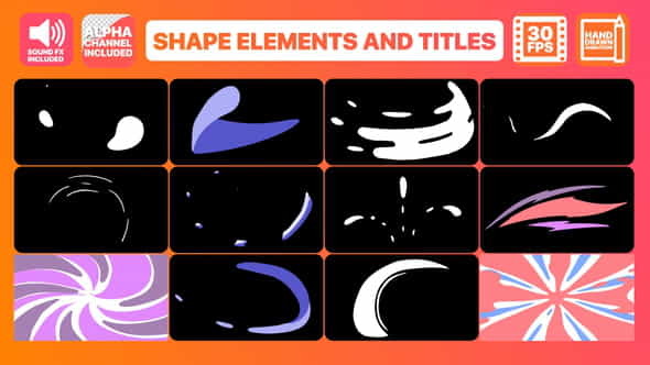 Shape Elements And Titles | - VideoHive 23686221