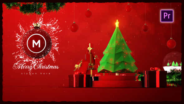 Christmas Tree Logo Reveal - VideoHive 49723614