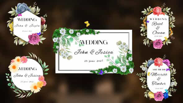 Romantic Floral Titles - VideoHive 39360930