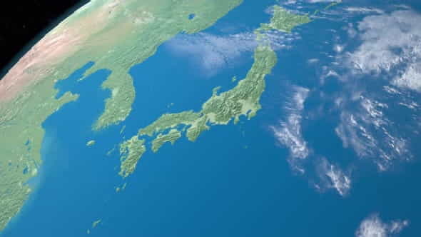 Sea of Japan in Planet - VideoHive 32707655