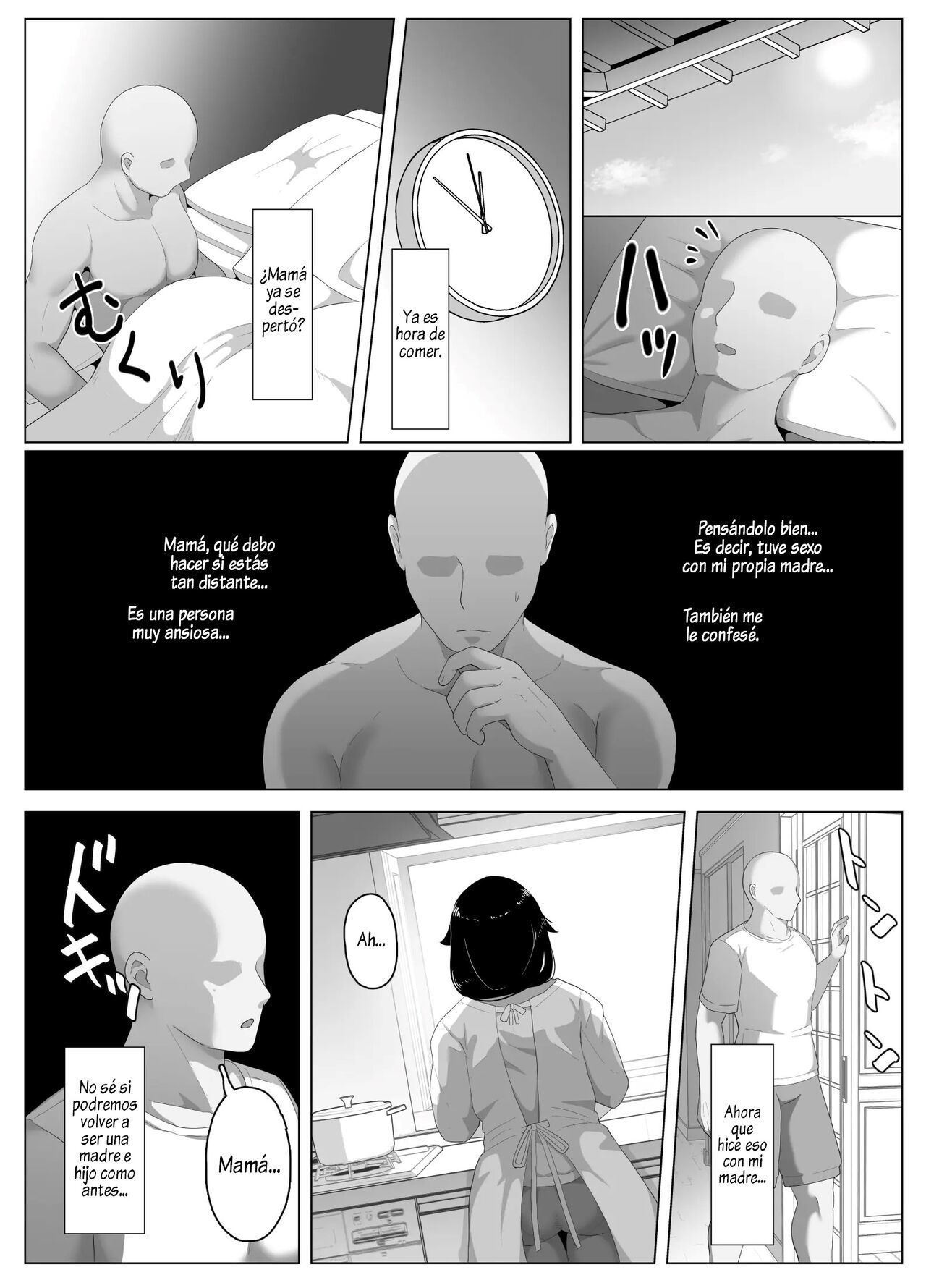 [hahayamoya (moya)] Oyasumi, Okaa-san I  Good Night, Mom I [Spanish]  [Al Chile no Sé Scan]