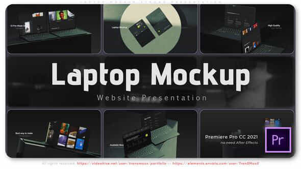 Laptop Mockup Strong Presentation - VideoHive 50769737