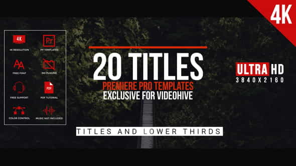 Modern Minimal Titles For Premiere - VideoHive 23474072