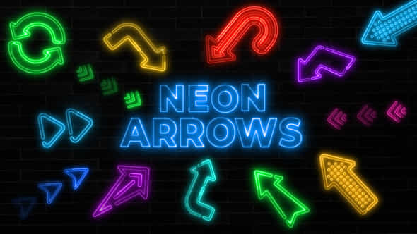 Animated Neon Arrows - VideoHive 46158495