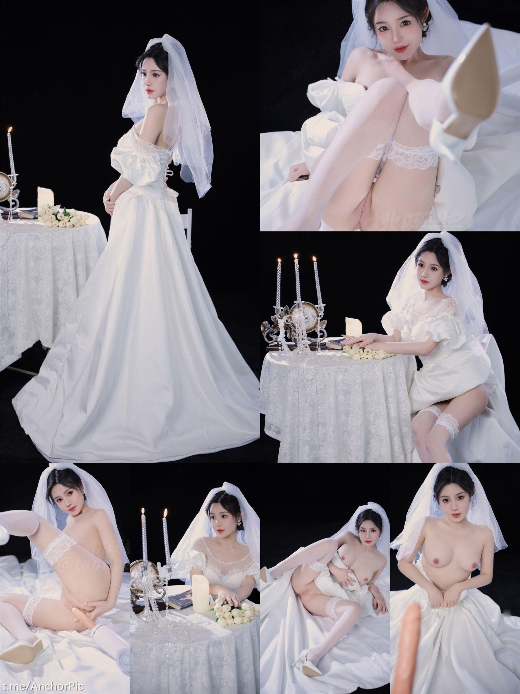 国模套图 桃暖酱《婚纱》(61)
