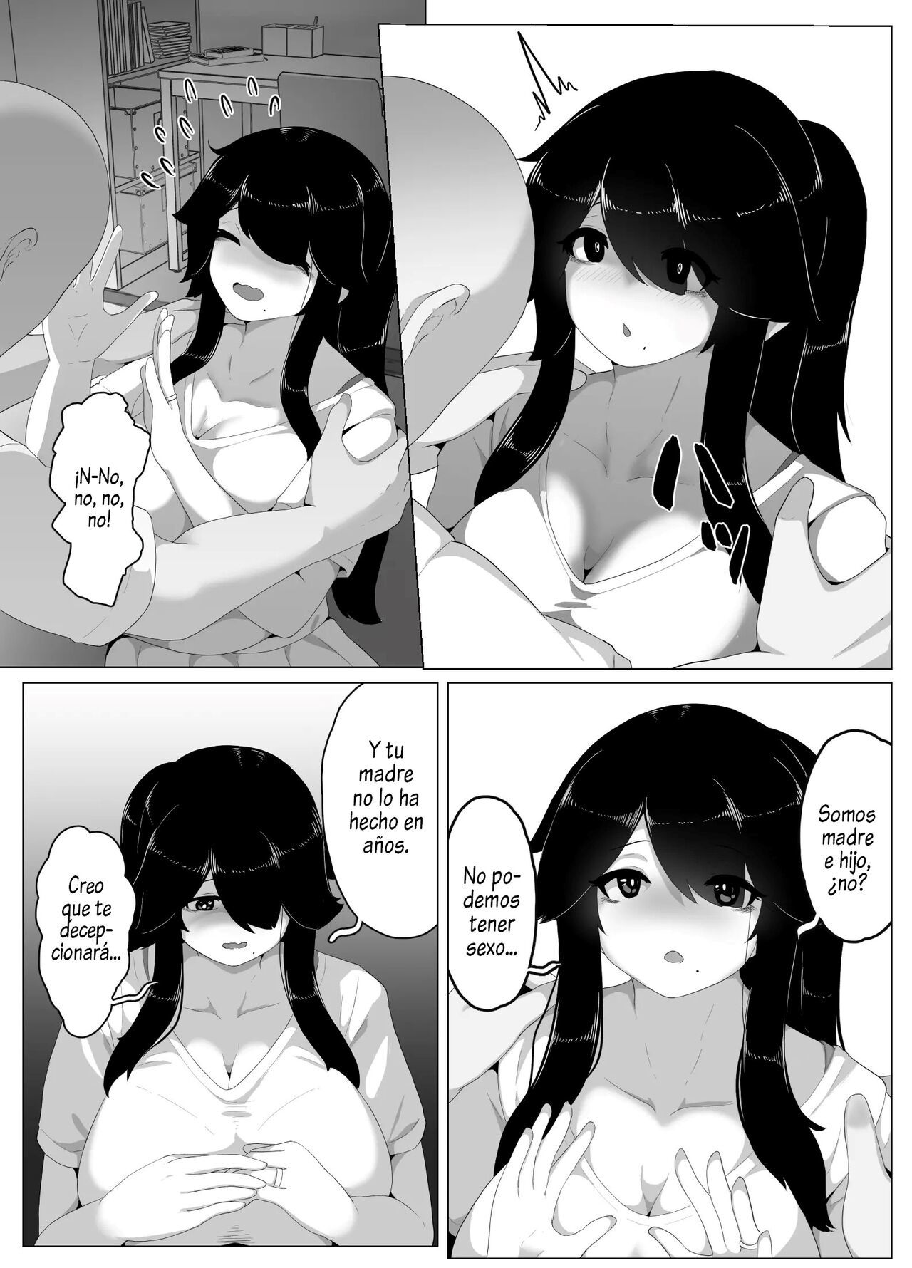 [hahayamoya (moya)] Oyasumi, Okaa-san I  Good Night, Mom I [Spanish]  [Al Chile no Sé Scan]