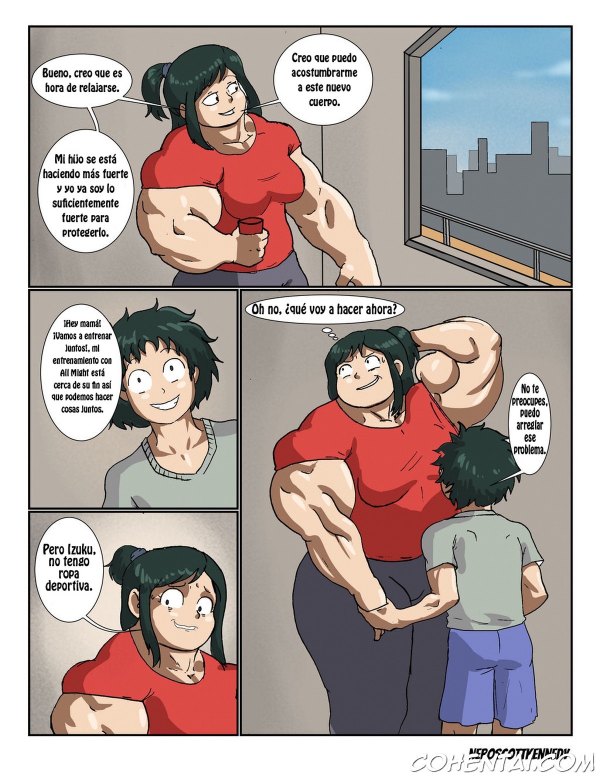 Strong mom (Boku no Hero Academia) xxx comics manga porno doujin hentai español sexo 