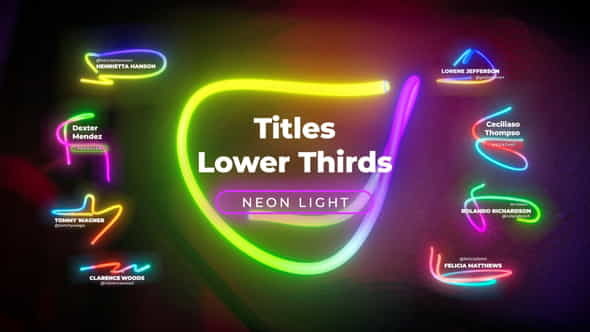 Neon Light Titles 3 - VideoHive 26314112