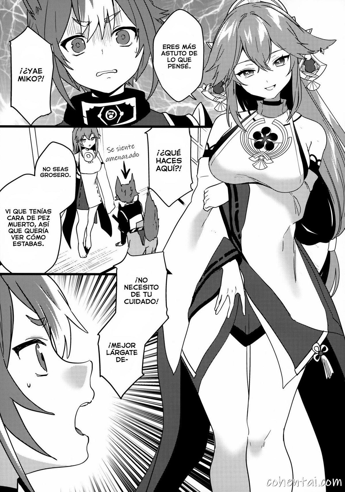 Inu to Kitsune ga Majiwaru Yoru ni (Genshin Impact) manga hentai xxx español