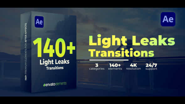Light Leaks Transitions - VideoHive 52787880